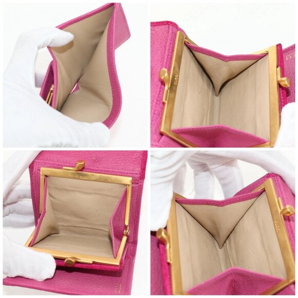 GUCCI Bamboo Wallet Suede Pink Gold 035 0959 1861 0 Auth yk20042V - Picture 15 of 16